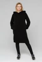 Магазин Толстовок - Платье худи черное женское - Sun-Dress Hoodie Black, L-44-46-Woman-(Женский)