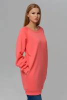 Магазин Толстовок - Long Coral Sweatshirt / Женский удлиненный коралловый свитшот, S-40-42-Woman-(Женский)