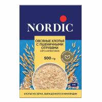 Хлопья овсяные с пшеничными отрубями Nordic 500 г