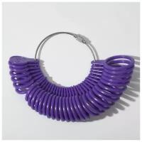 Прибор для измерения размера кольца, 15,6 4,1 2,9 см, цвет фиолетовый 7875612