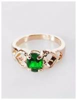 Кольцо Lotus Jewelry, фианит, размер 18, зеленый