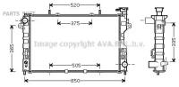 Радиатор Двигателя Ava арт. CR2077