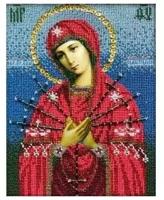 Набор вышивки бисером "Богородица Семистрельная", 19x25 см, Вышиваем бисером