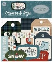 Высечки Let It Snow Frames&Tags, матовые, в наборе 33 элемента, Carta Bella