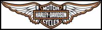 Наклейка на авто "Harley Davidson motor cycles, крылья" 20х5 см