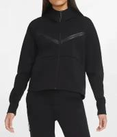 Женская кофта на молнии Nike Sportswear Tech Fleece Windrunner - XS (черный)