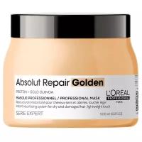 Loreal Professionnel Маска с золотой текстурой для восстановления поврежденных волос Serie Expert Absolut Repair Masque gold, 500 мл