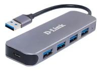 D-Link DUB-1340/D1A Концентратор с 4 портами USB 3.0 (1 порт с поддержкой режима быстрой зарядки)