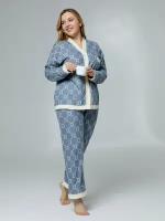 Пижама женская с брюками и рубашкой для сна, домашняя одежда 52/4XL размер