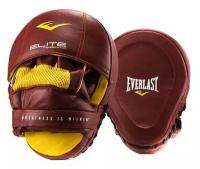 Лапы Everlast Pro Elite Leather Mantis красные (Универсальный размер)