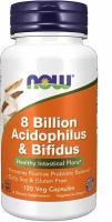 NOW 8 Billion Acidoph/Bifidus 120 caps / Нау 8 млрд ацидофильных и бифидо бактерий 120 капс