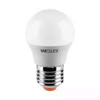 Светодиодная LED лампа Wolta шар G45 E27 10W (900Lm) 4000K 92X45 25S45GL10E27