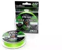 SHARKS Плетеный шнур MAX POWER PEx4 0,10мм салатовый (100м)