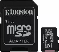 Карта памяти MicroSDHC 128Gb Class10 Kingston SDCS2/128Gb CanvSelect Plus + adapter