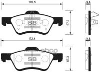 Тормозные колодки передние FORD Escape, MAZDA Tribute SP1497 SANGSIN BRAKE