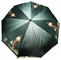 Женский складной зонт Rain-Brella автомат 174-9, темно-коричневый