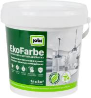 Краска для кухни и ванной Jobi «Ekofarbe» цвет белый 1 л