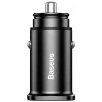 Зарядное устройство Baseus Square Metal A+A 30W Dual QC3.0 Quick Car Charger Black CCALL-DS01