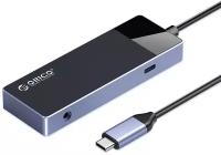 USB-концентратор ORICO DM-6P, разъемов: 1, 16 см, черный