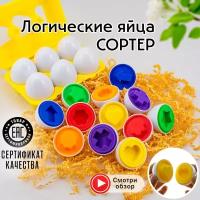 Сортер Яйца в контейнере, 6шт фигуры