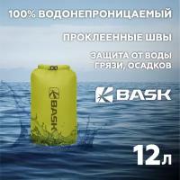 Гермомешок BASK Dry Bag Light 12 л, желтый