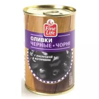 Оливки черные Fine Life с косточкой, 300 г