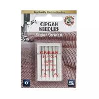 Игла/иглы Organ Super Stretch 75-90, серебристый, 5 шт