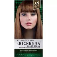 Richenna Крем-краска для волос с хной, 1N natural black