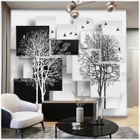 Фотообои флизелиновые с виниловым покрытием VEROL "Абстракция 3Д", 300х283 см, моющиеся обои на стену, декор для дома