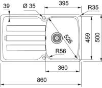 Кухонная мойка Franke AZG 611-86 бежевый (114.0489.273)