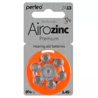 Батарейки Perfeo ZA13/6BL Airozinc Premium, 6 шт в блистере