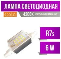 Ecola прожекторная F78 R7s 6W 4200K 4K 78x20x32 Premium алюм. радиатор J7PV60ELC