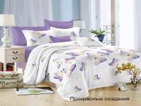 Постельное белье 2 спальное с Евро простыней коллекции Satin collection из микросатина Эльф (2147 Прекрасные создания)