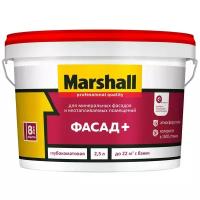 Краска акриловая Marshall Фасад+ влагостойкая моющаяся глубокоматовая белый 2.5 л