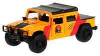 Внедорожник ТЕХНОПАРК Hummer SB-18-09-H1-DINO(WB) 1:36, 17 см, желтый/красный