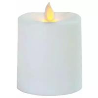Свеча светодиодная пластиковая с эффектом мерцающего пламени, высота - 8,5 см, цвет - белый, 063-86
