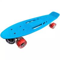 Penny Board 22 Пенни Борд Фирменный Скейт Fish SKateBoards Синий с вырезами