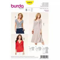 Выкройка Burda 6911-Платье, топ