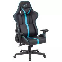 Кресло игровое A4Tech X7 GG-1200, обивка: эко.кожа, цвет: черный/голубой