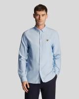 Рубашка Lyle & Scott "Regular Fit Light Weight Oxford Shirt" мужская однотонная, с длинным рукавом