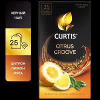 Чай зеленый Curtis "Citrus Groove" в пакетиках, цитрон, лимон, мята, 25 пак