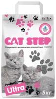 Cat Step Professional Ultra наполнитель минеральный комкующийся 5 кг. 5 л