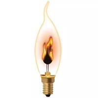 Лампа декоративная с типом свечения "эффект пламени" Uniel IL-N-CW35-3/RED-FLAME/E14/CL