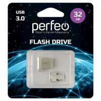 USB флешка Perfeo USB 3.0 32GB M06 Metal Series + OTG reader