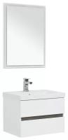 Aquanet Комплект мебели для ванной Aquanet Беркли 60 белый/дуб рошелье (зеркало белое)