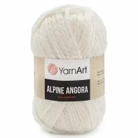 Пряжа для вязания YarnArt 'Alpine Angora' 150гр 150м (20% шерсть, 80% акрил) (330 белый), 3 мотка