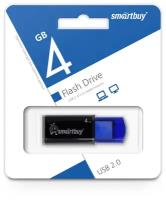 Флеш-накопитель USB 2.0 Smartbuy 4GB Click Black-Blue (SB4GBCL-B)