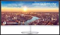 Монитор Samsung 34"(3440x1440) Samsung C34J791WTM LC34J791WTMXUE/матрица VA Матовая /Встроенные колонки Регулировка высоты