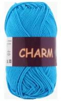 Пряжа Vita cotton Charm голубая бирюза (4172), 100%мерсеризованный хлопок, 106м, 50г, 3шт