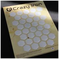 Наклейка соты на бак мотоцикла CRAZY IRON, прозрачные